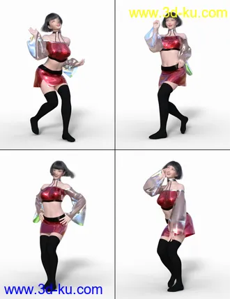 3D打印模型K-Dance Poses for Genesis 8 Female的图片