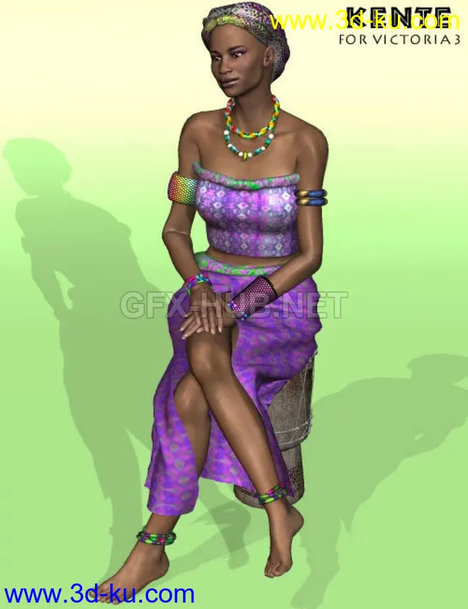 Kente Clothing for V3模型的图片1