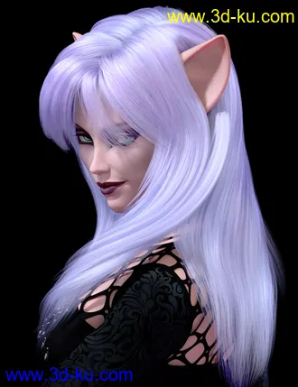 3D打印模型Kiko Hair for Genesis 8 and 8.1 Females的图片