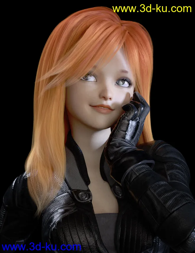 Kiko Hair for Genesis 8 and 8.1 Females模型的图片2