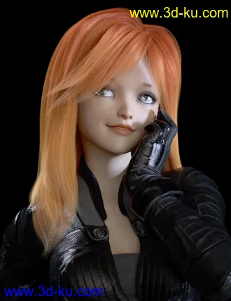 3D打印模型Kiko Hair for Genesis 8 and 8.1 Females的图片