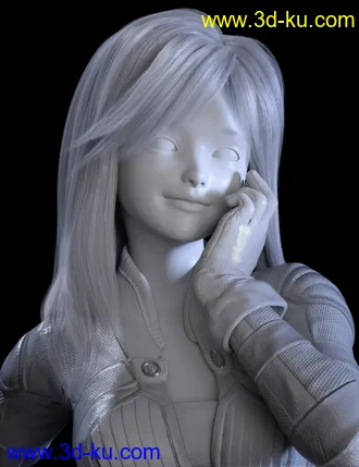 3D打印模型Kiko Hair for Genesis 8 and 8.1 Females的图片