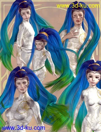 3D打印模型Kione Hair的图片
