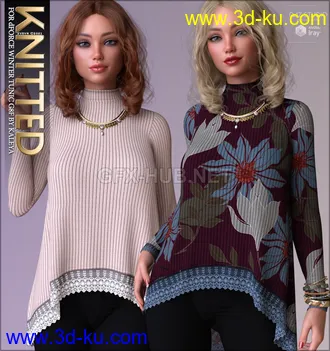 3D打印模型Knitted for dForce Winter Tunic G8F的图片