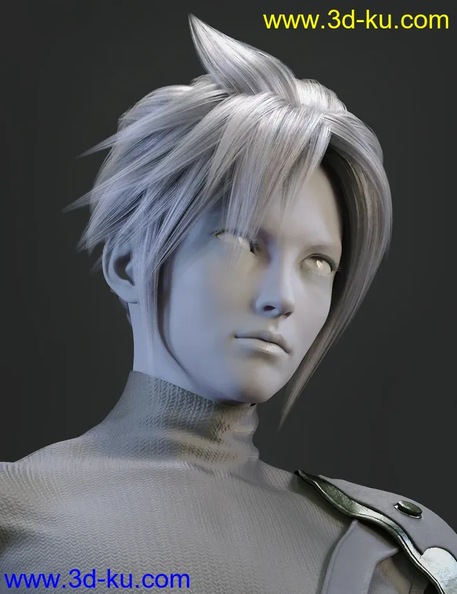Kota Hair for Genesis 8 and 8.1 Males模型的图片6