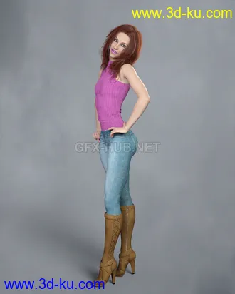 3D打印模型KrashWerks BLAIR for Genesis 8 Female的图片