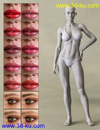 3D打印模型Leanna HD for Genesis 8 and 8.1 Female的图片