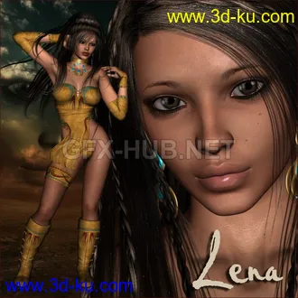 3D打印模型Lena V4 Character and Clothing的图片
