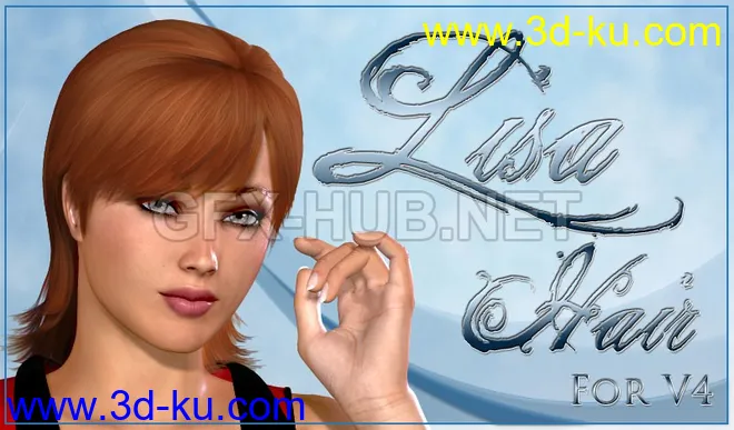 Lisa Hair for V4模型的图片1