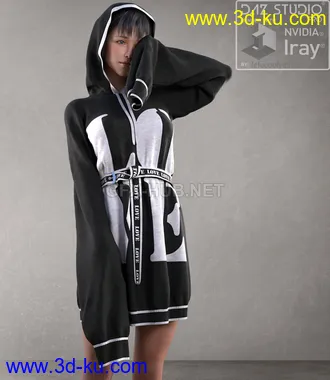 3D打印模型Little Girl dForce clothing for G8F的图片