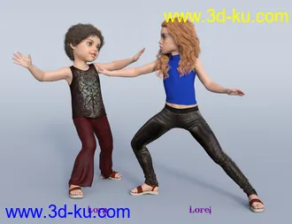 3D打印模型Lora and Lorel for Genesis 8 and 8.1 Female的图片