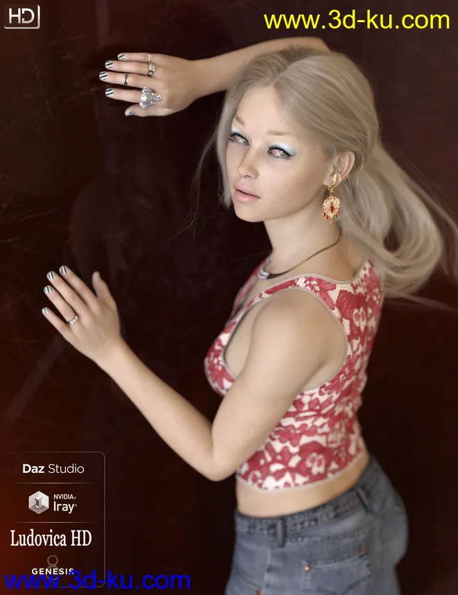 Ludovica HD For Genesis 8 Female模型的图片6