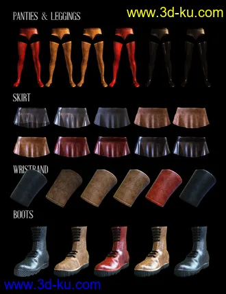 3D打印模型M3D Leather Obssesion Outfit for Victoria 8.1的图片