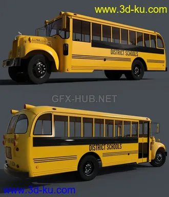 3D打印模型MACK B SCHOOLBUS for DAZ STUDIO的图片