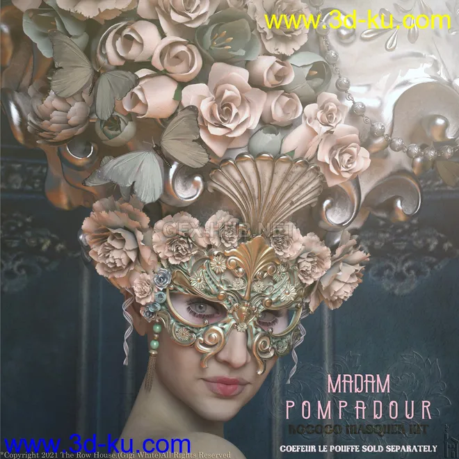 MADAME POMPADOUR Rococo Masquer模型的图片1