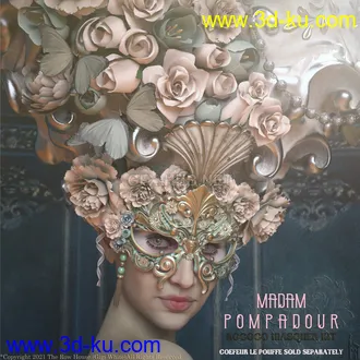 3D打印模型MADAME POMPADOUR Rococo Masquer的图片