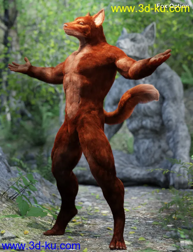 Majestic Anubis with dForce Hair for Genesis 8 Male模型的图片9