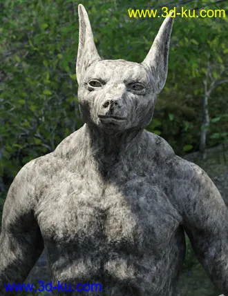 3D打印模型Majestic Anubis with dForce Hair for Genesis 8 Male的图片