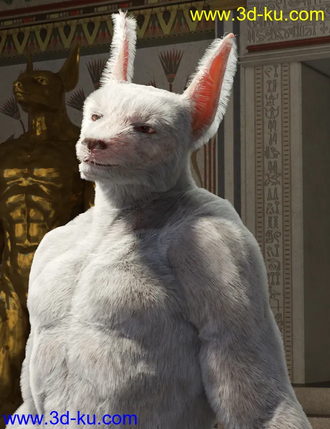 Majestic Anubis with dForce Hair for Genesis 8 Male模型的图片12