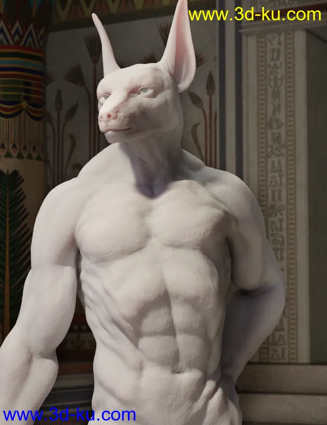 Majestic Anubis with dForce Hair for Genesis 8 Male模型的图片13