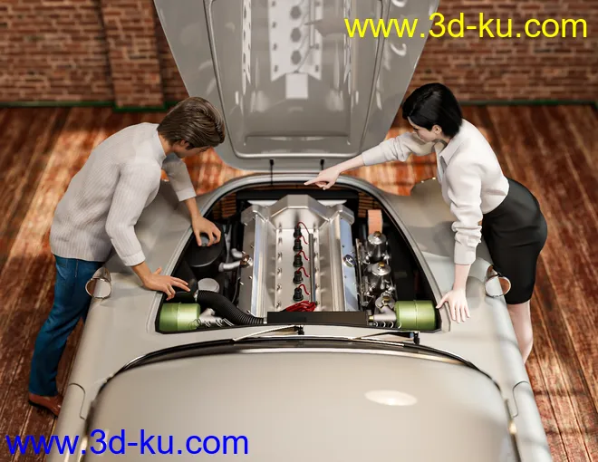 Majestic GT Poses for Genesis 8模型的图片5