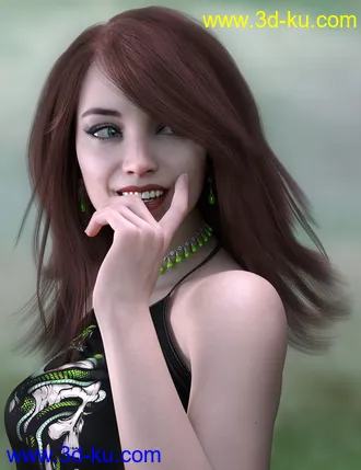 3D打印模型Mallory Hair for Genesis 8 and 8.1 Females的图片