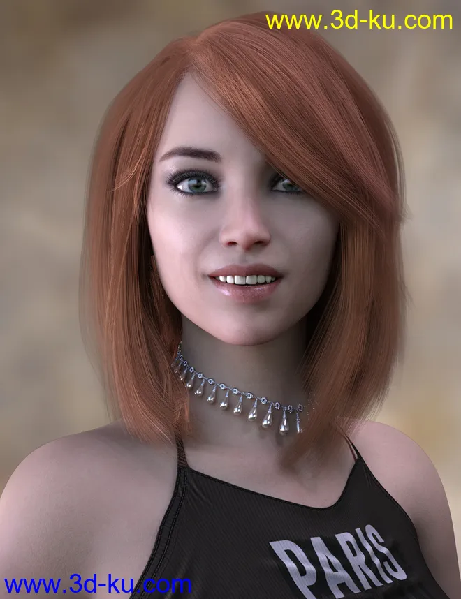 Mallory Hair for Genesis 8 and 8.1 Females模型的图片6