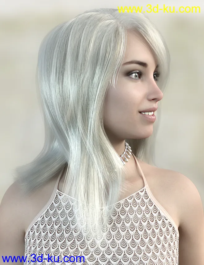 Mallory Hair for Genesis 8 and 8.1 Females模型的图片7