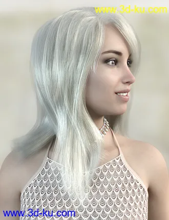 3D打印模型Mallory Hair for Genesis 8 and 8.1 Females的图片