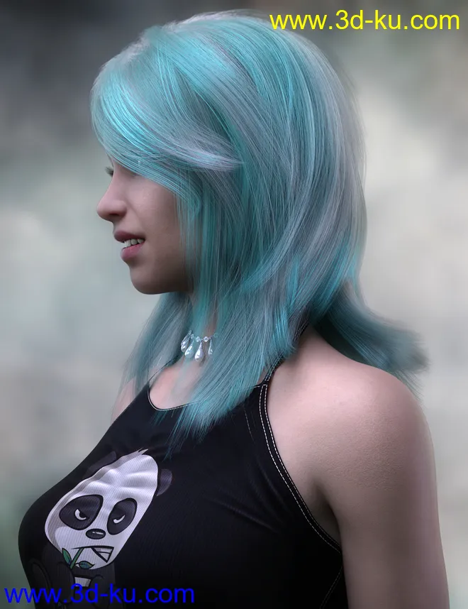 Mallory Hair for Genesis 8 and 8.1 Females模型的图片8