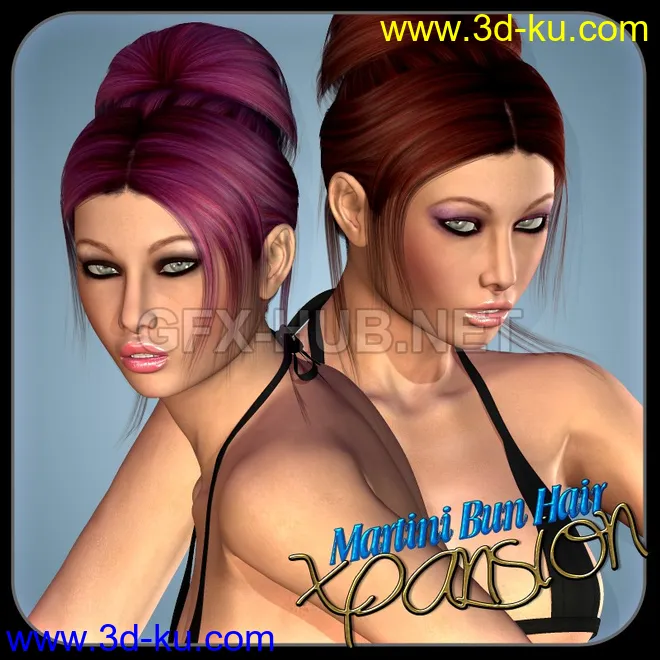 Martini Bun Hair Expansion模型的图片1