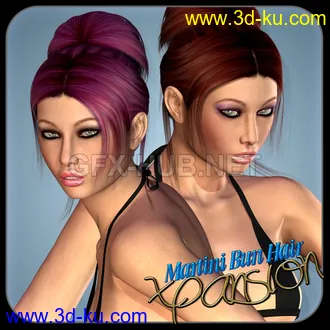 3D打印模型Martini Bun Hair Expansion的图片