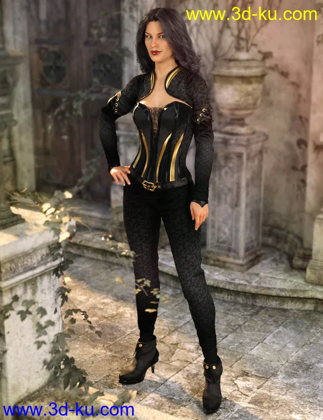 Mauree Outfit for Genesis 8 Females模型的图片1