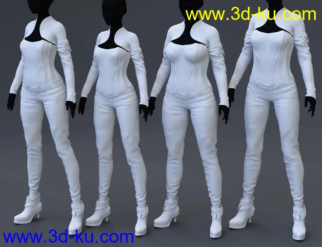 Mauree Outfit for Genesis 8 Females模型的图片4