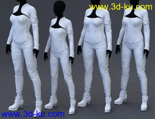 Mauree Outfit for Genesis 8 Females模型的图片6