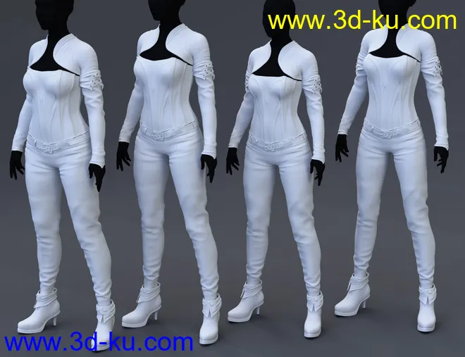 Mauree Outfit for Genesis 8 Females模型的图片7