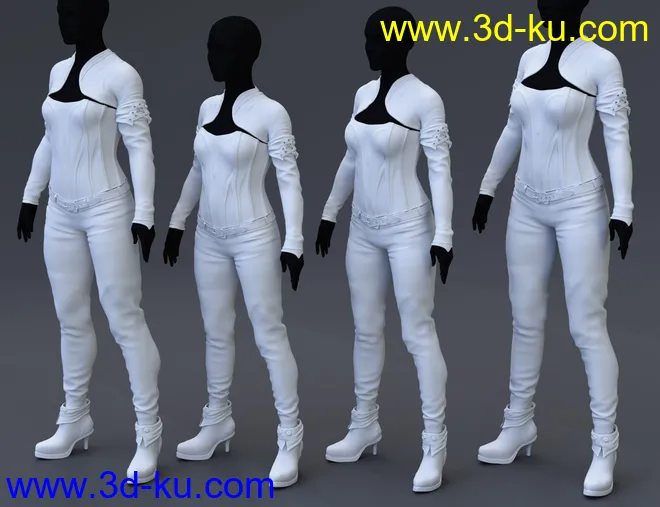 Mauree Outfit for Genesis 8 Females模型的图片8