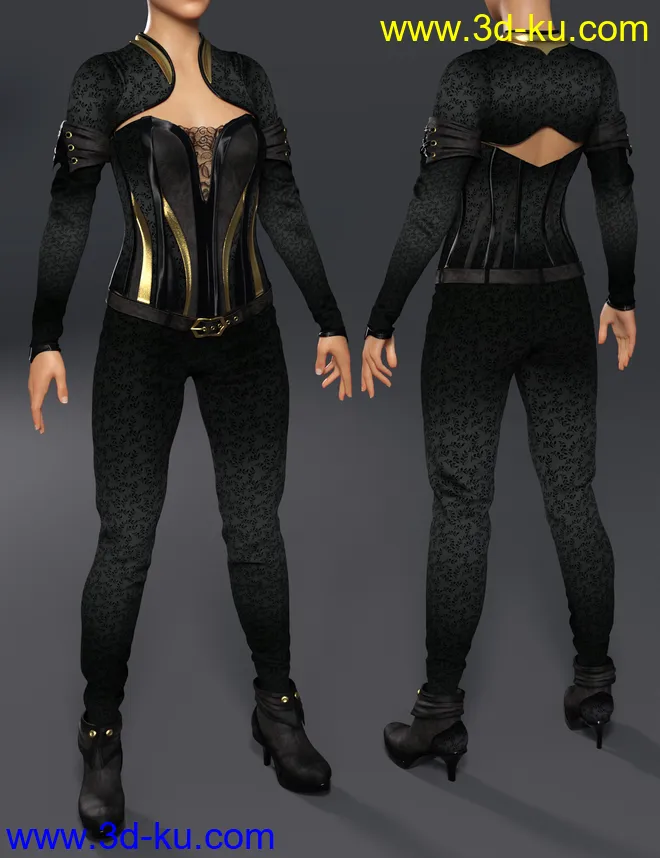 Mauree Outfit for Genesis 8 Females模型的图片9