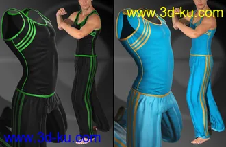 3D打印模型Mec4D After Gym Set for Genesis 2 Male(s)的图片