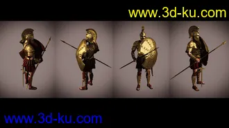 3D打印模型Mec4D Hoplite Soldier for Genesis 2 Male(s)的图片