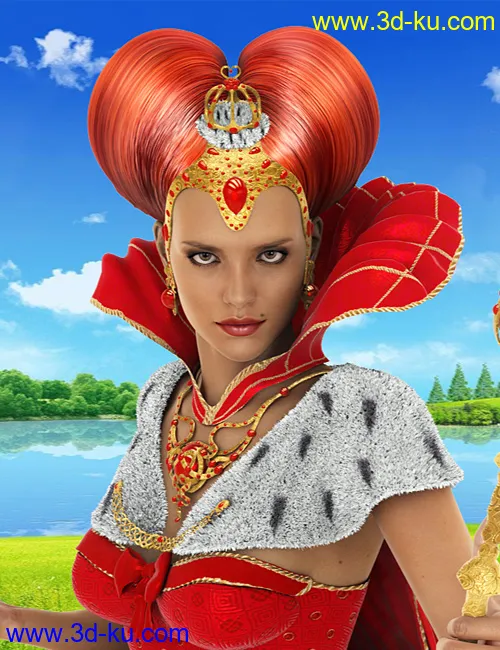 Mec4D Queen Of Hearts For Genesis 2 Female(s)模型的图片1