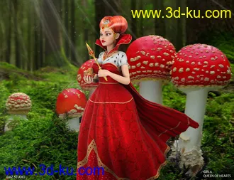 3D打印模型Mec4D Queen Of Hearts For Genesis 2 Female(s)的图片