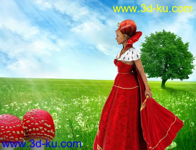 Mec4D Queen Of Hearts For Genesis 2 Female(s)模型的图片4