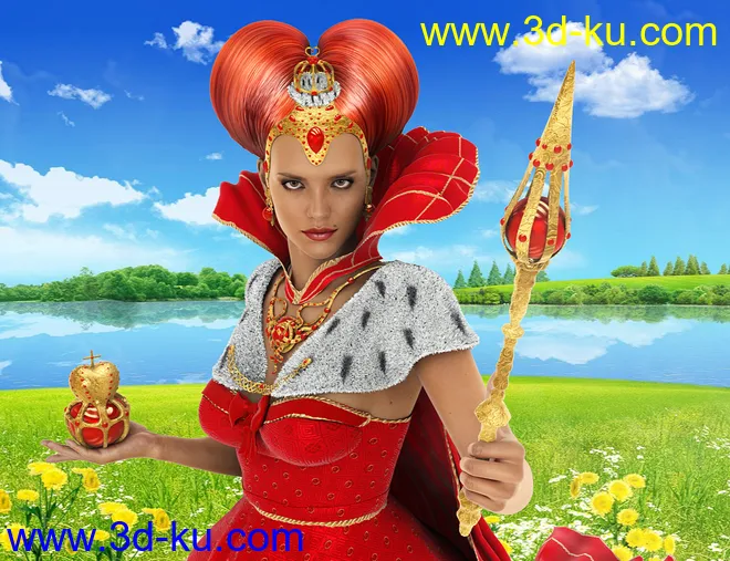 Mec4D Queen Of Hearts For Genesis 2 Female(s)模型的图片5