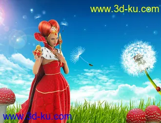 3D打印模型Mec4D Queen Of Hearts For Genesis 2 Female(s)的图片