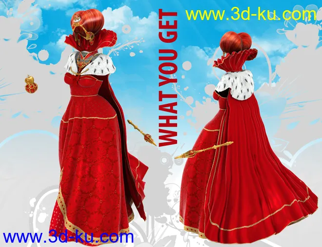 Mec4D Queen Of Hearts For Genesis 2 Female(s)模型的图片7