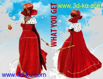 3D打印模型Mec4D Queen Of Hearts For Genesis 2 Female(s)的图片