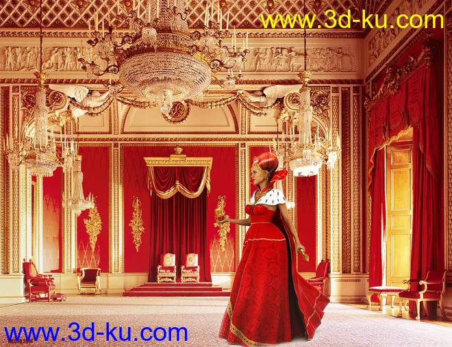 Mec4D Queen Of Hearts For Genesis 2 Female(s)模型的图片9