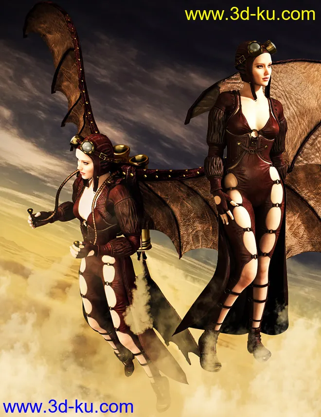 Mec4D The Aviatrix for Genesis 2 Female(s)模型的图片1