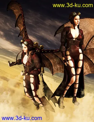 3D打印模型Mec4D The Aviatrix for Genesis 2 Female(s)的图片